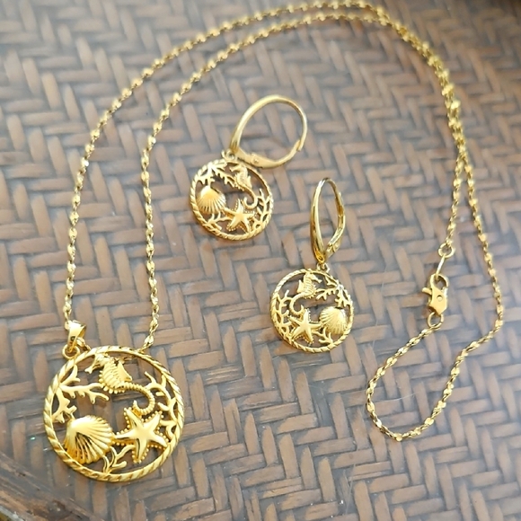 Sterling Silver Earrings And Pendant - Sea Life - Ross Simmons - Picture 1 of 5